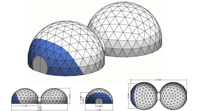 Calcolo per cupola geodetica: una costruzione complessa