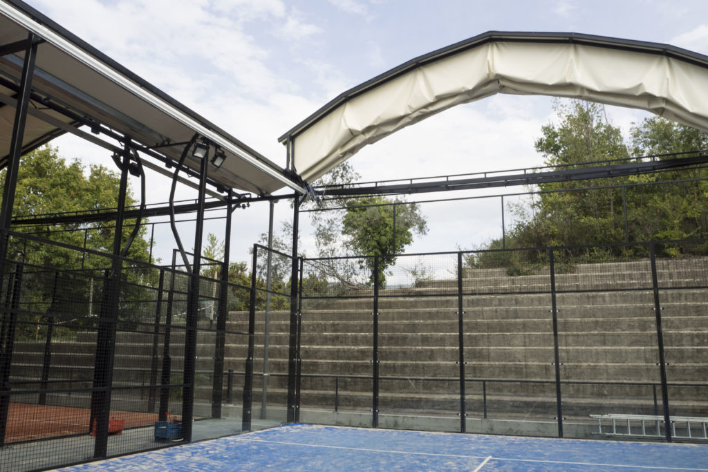 Copertura padel elettrica