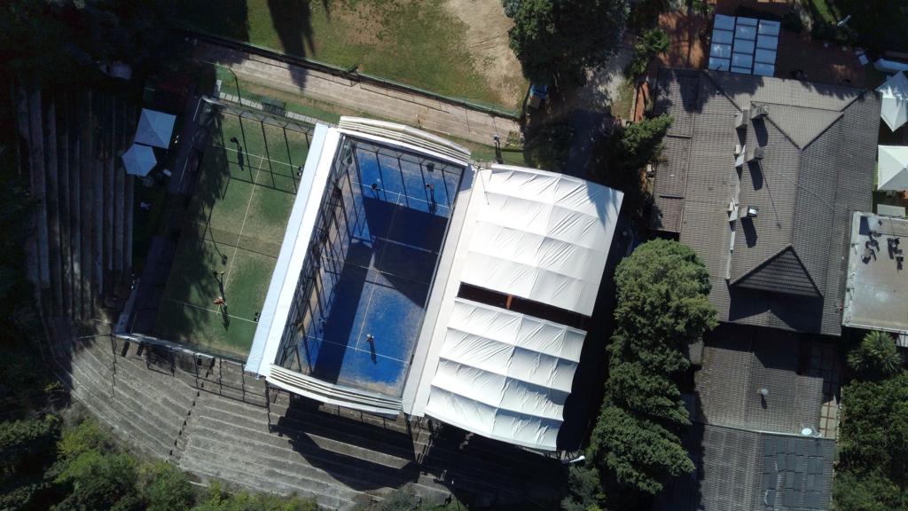 Copertura padel apribile