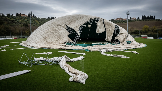 Tendostruttura vs. Pallone Pressostatico: L’Illusione del Risparmio Iniziale Nelle Coperture Sportive