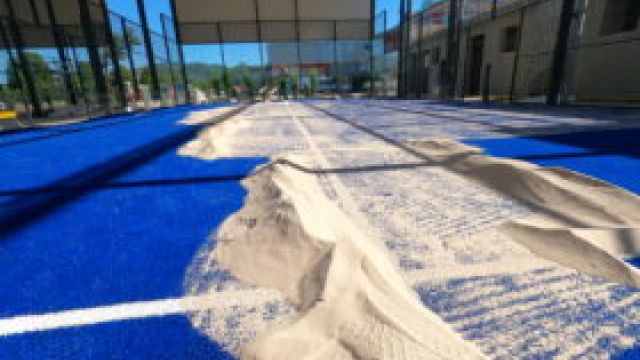 sabbia campo padel